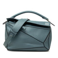 Loewe Anagram Puzzle 2-Way Shoulder Bag Blue Leather