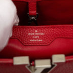 Louis Vuitton Capucines PM 2-Way Shoulder Bag Ruby Red Taurillon Leather — view 5