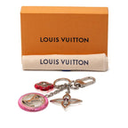 Louis Vuitton Porte Cles Color Line Strass Charm Key Holder Key Ring Silver — view 5