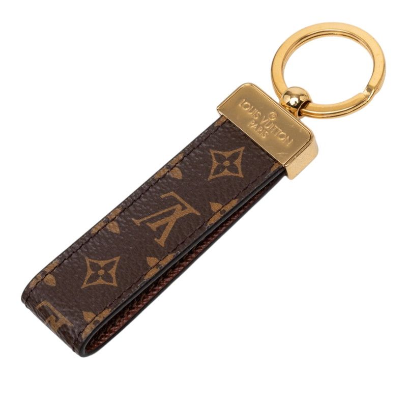 Louis Vuitton Monogram Key Holder Dragonne Charm Gold Brown Plated — view 2