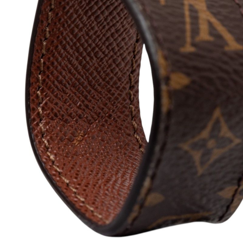 Louis Vuitton Monogram Key Holder Dragonne Charm Gold Brown Plated — view 4