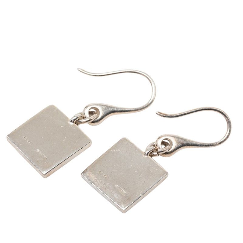 Gucci Square Swing Earrings Silver — view 2