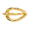 Hermes Jumbo Scarf Ring Gold Plated