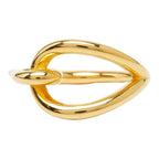 Hermes Jumbo Scarf Ring Gold Plated