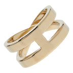 Hermes Ribbon Scarf Ring Gold Plated