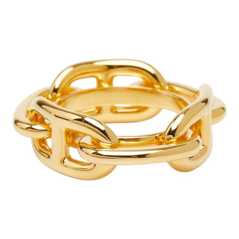 Hermes Chaine D'ancre Legato Scarf Ring Gold Plated — view 3