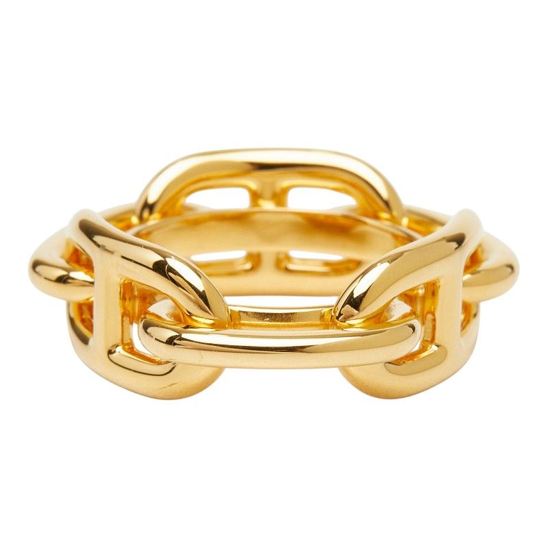 Hermes Chaine D'ancre Legato Scarf Ring Gold Plated — view 4
