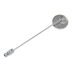Hermes Series Pin Brooch Silver Metal — view 2