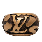 Louis Vuitton Bague Leo Monogram Ring S Metallic Gold Brown Wood