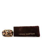 Louis Vuitton Bague Leo Monogram Ring S Metallic Gold Brown Wood — view 5