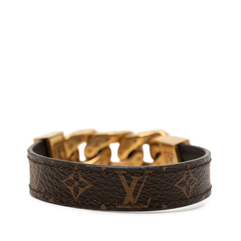 Louis Vuitton Monogram Bracelet Mono Chain Brown Gold Plated — view 3