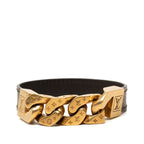 Louis Vuitton Monogram Bracelet Mono Chain Brown Gold Plated