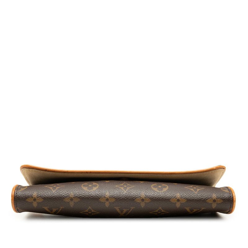 Louis Vuitton Monogram Pochette Twin GM Crossbody Shoulder Bag Brown Leather — view 3