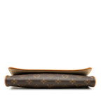 Louis Vuitton Monogram Pochette Twin GM Crossbody Shoulder Bag Brown Leather — view 3