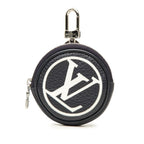 Louis Vuitton Cles Pochette Key Ring Key Holder Mini Pouch Coin Case Navy — view 2