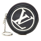 Louis Vuitton Cles Pochette Key Ring Key Holder Mini Pouch Coin Case Navy