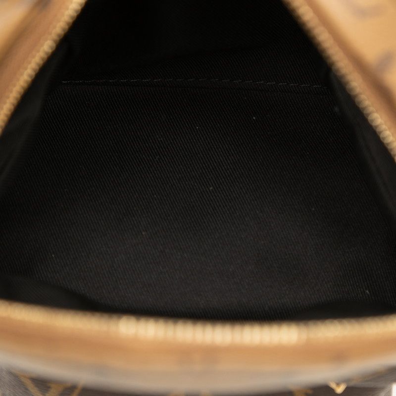 Louis Vuitton Monogram Reverse Palm Springs Backpack Mini Brown Black Leather — view 4