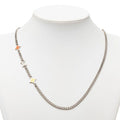 Louis Vuitton Monogram Low Chain Long Necklace Silver Metal