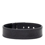 Louis Vuitton Monogram LV Slim Shadow Bracelet 19 Black Leather — view 3