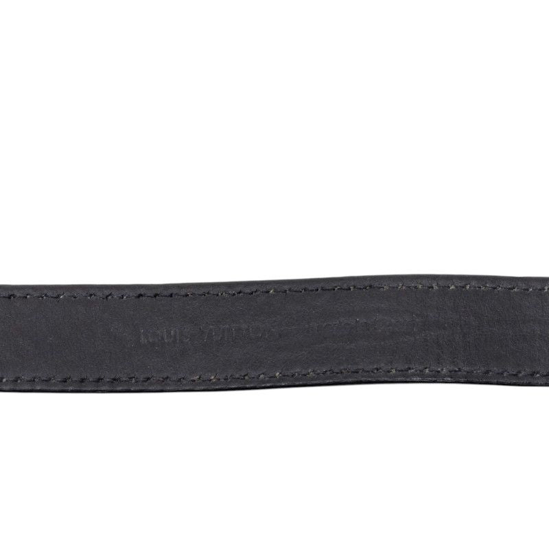 Louis Vuitton Monogram LV Slim Shadow Bracelet 19 Black Leather — view 5