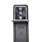 Louis Vuitton Monogram LV Slim Shadow Bracelet 19 Black Leather — view 6