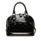 Louis Vuitton Monogram Vernis Alma BB 2-Way Shoulder Bag Noir Manietic Black