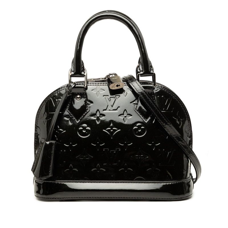 Louis Vuitton Monogram Vernis Alma BB 2-Way Shoulder Bag Noir Manietic Black