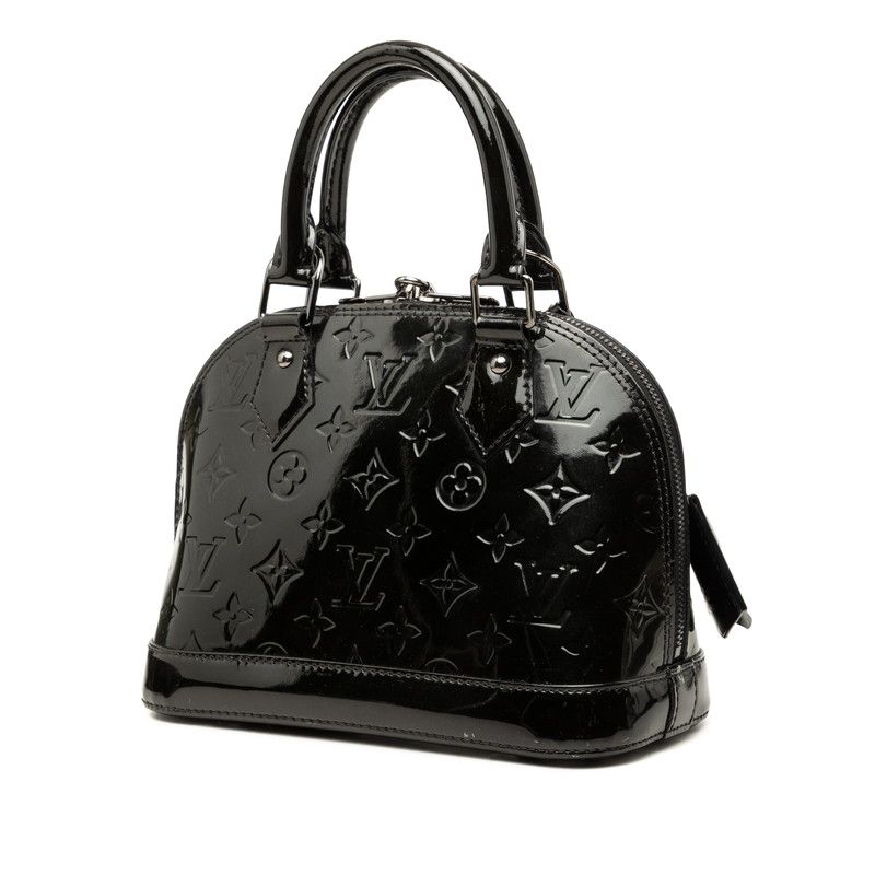 Louis Vuitton Monogram Vernis Alma BB 2-Way Shoulder Bag Noir Manietic Black — view 2