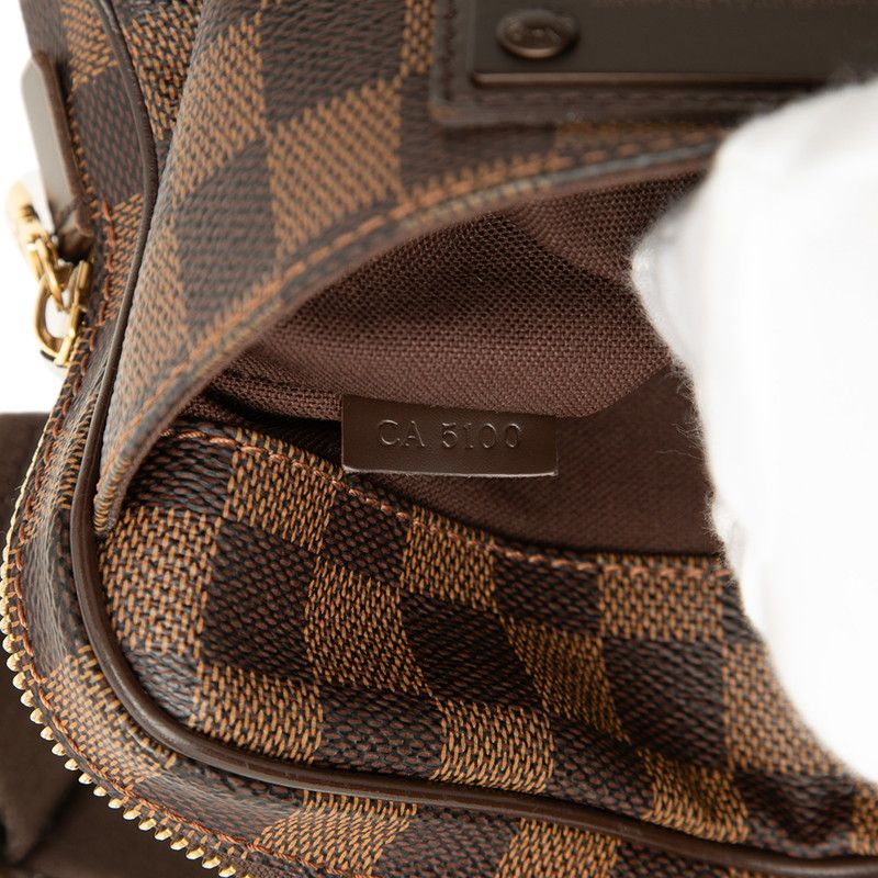 Louis Vuitton Damier Bumbag Brooklyn Belt Bag Brown Leather — view 6
