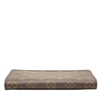 Louis Vuitton Monogram Porte-Monnaie Gip Zip Around Wallet Brown Leather — view 3