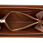 Louis Vuitton Monogram Porte-Monnaie Gip Zip Around Wallet Brown Leather — view 4
