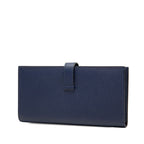Hermes Bearn Souffle Bifold Wallet Blue Saphir Gold Veau Epsom — view 2