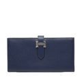 Hermes Bearn Souffle Bifold Wallet Blue Saphir Gold Veau Epsom