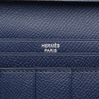 Hermes Bearn Souffle Bifold Wallet Blue Saphir Gold Veau Epsom — view 5