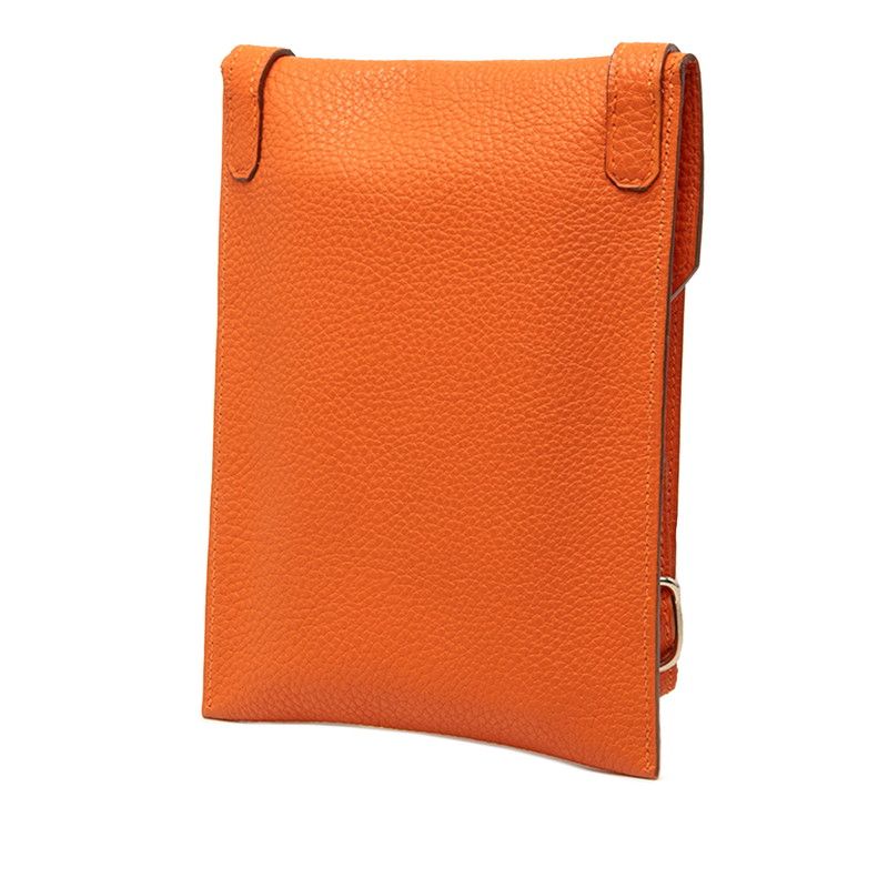 Hermes Amelie Crossbody Shoulder Bag Orange Togo — view 2