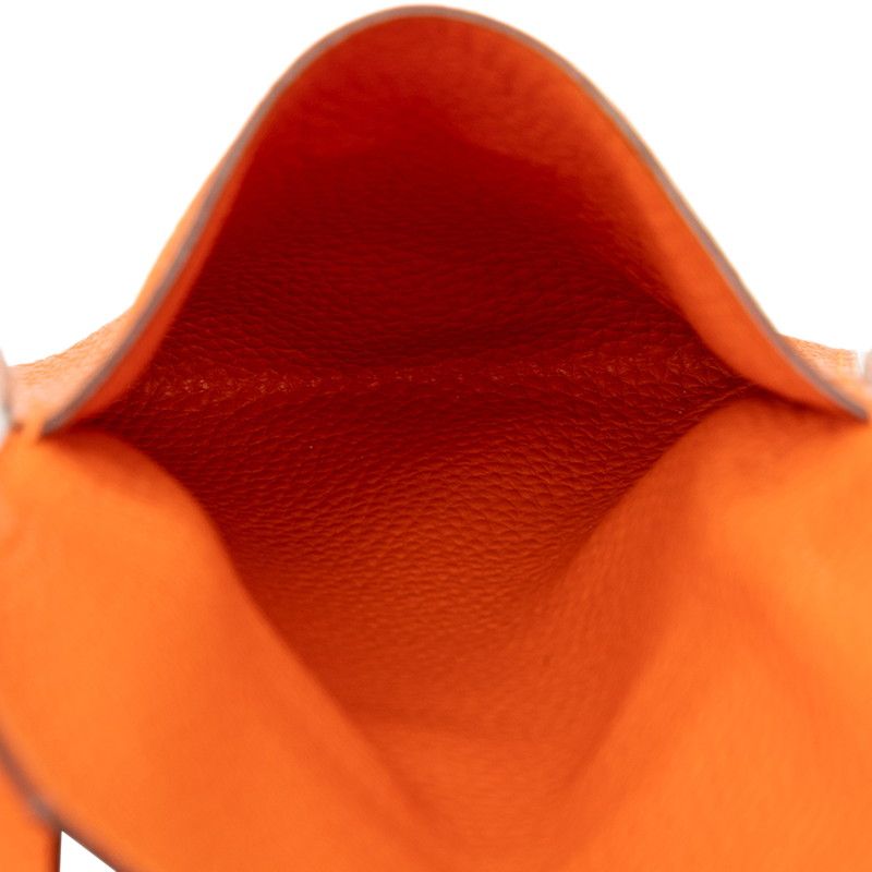 Hermes Amelie Crossbody Shoulder Bag Orange Togo — view 4