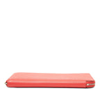 Hermes Azap Long Silk in Jmetz les Sangles Suspender Belt Wallet Red Veau — view 3