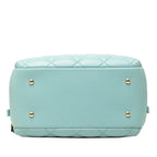 Chanel CC Logo Trendy CC Quilted Shoulder Bag Light Blue Gold Lambskin — view 3