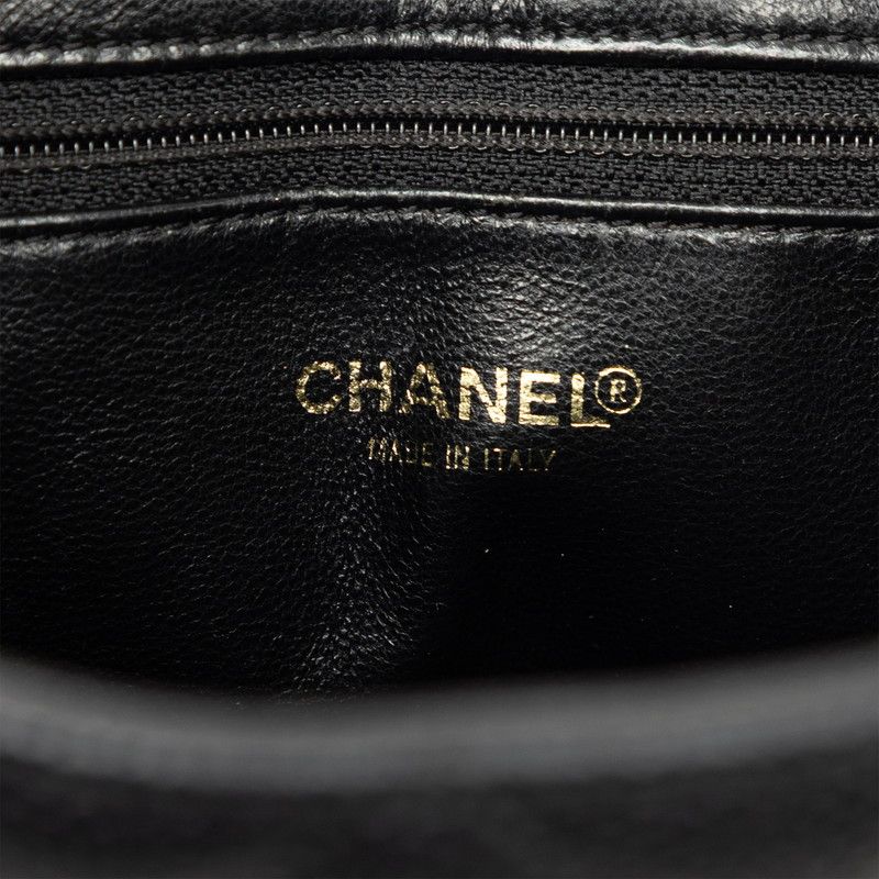 Chanel Quilted CC Logo Reissue Tote Black Caviar Leather — view 5