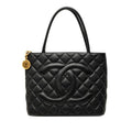 Chanel Quilted CC Logo Reissue Tote Black Caviar Leather