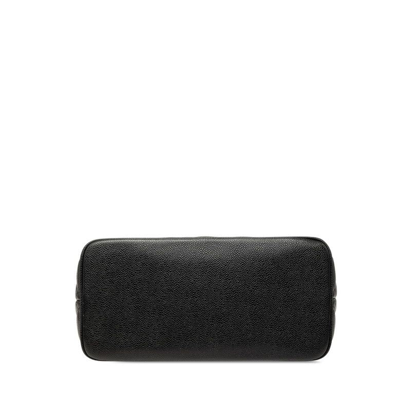 Chanel Quilted CC Logo Reissue Tote Black Caviar Leather — view 3