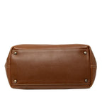Chanel CC Logo Turnlock 2-Way Shoulder Bag Brown Caviar Leather — view 3