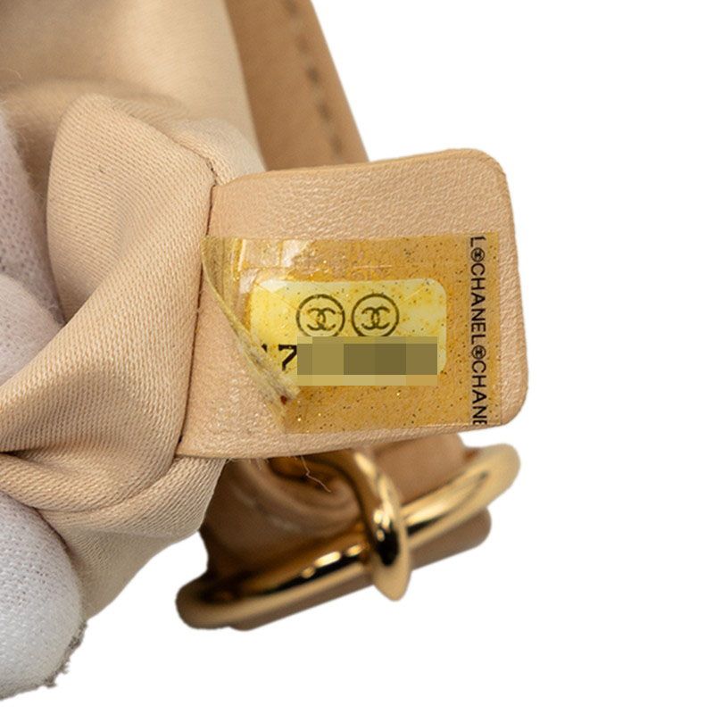 Chanel CC Logo Grand Shopping Tote GST Chain Shoulder Bag Beige Caviar Leather — view 6