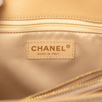 Chanel CC Logo Grand Shopping Tote GST Chain Shoulder Bag Beige Caviar Leather — view 5