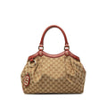 Gucci GG Canvas Tote Beige Brown