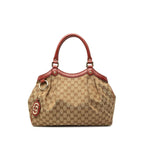Gucci GG Canvas Tote Beige Brown