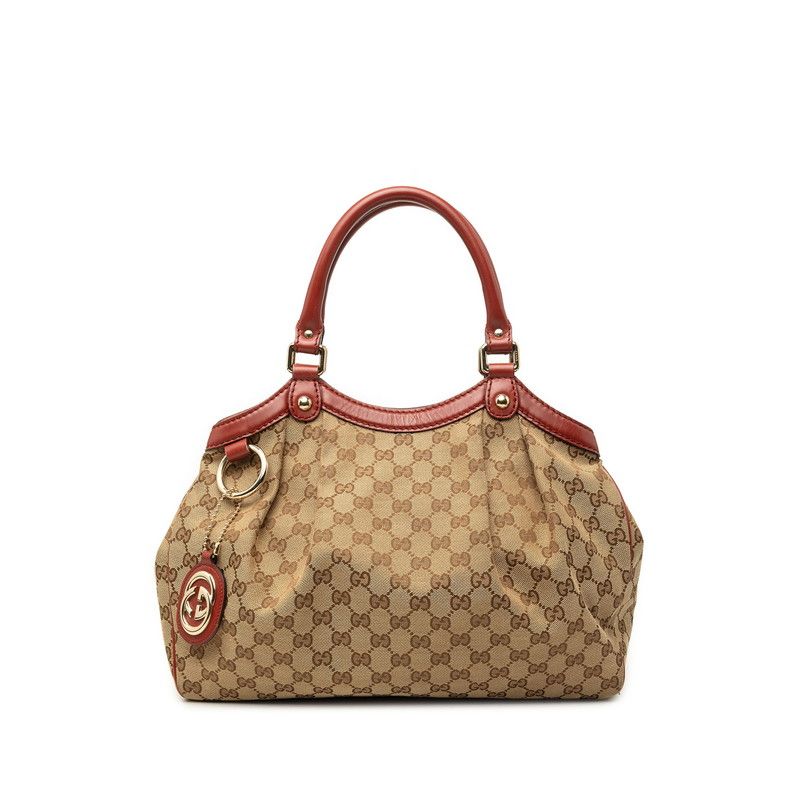 Gucci GG Canvas Tote Beige Brown