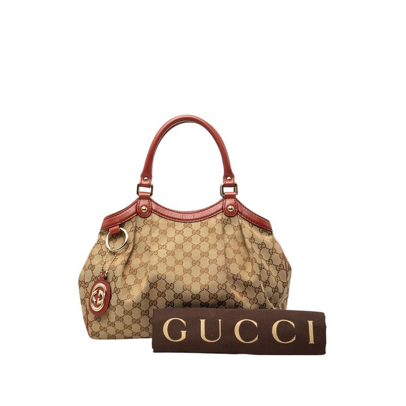 Gucci GG Canvas Tote Beige Brown — view 9