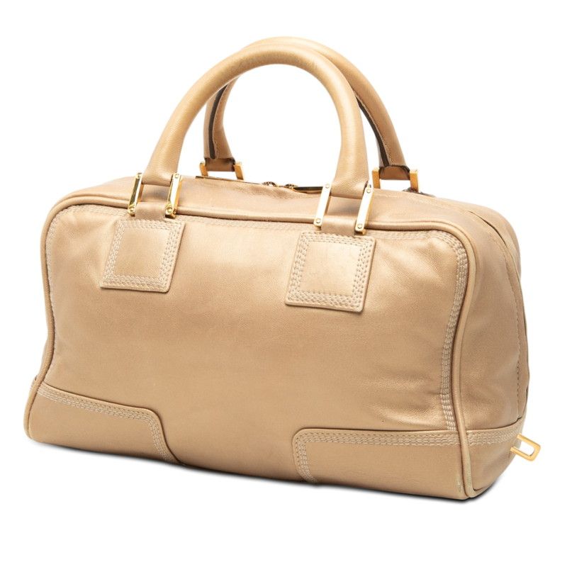 Loewe Anagram Amazona 28 Handbag Gold Leather — view 2