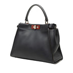Fendi Peekaboo Regular 2-Way Shoulder Bag Navy Red Leather — view 2